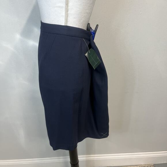 Vintage Hunt Club Skirt Plus size 18 Navy Blue Wool Straight Pencil Knee Y2K - Picture 6 of 9